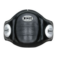 วินดี้แผ่นรองท้องมวยไทย BLPV สีดำ Windy Muay Thai belly pad – หนังวัวคัดพิเศษ S, M, L, XL | Windy Boxing Store