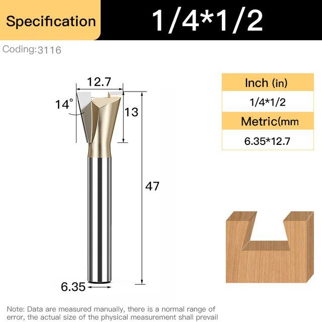 huhao-shank-12-7mm-dovetail-joint-router-bits-สําหรับเครื่องตัดทังสเตนไม้งานไม้แกะสลัก-bits-เครื่องมือช่างไม้