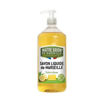 Maitre Savon de Marseille สบู่เหลวธรรมชาติ 100% กลิ่นเวอร์บีน่า เลมอน Liquid Soap Verbena Lemon (500 ml or 1 L)