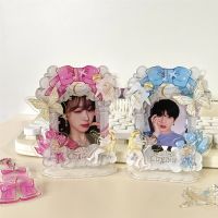 MINKYS Kawaii 3 inch Kpop Photocard Holder Idol Photo Card Display Holder Small Card Protective Case Stationery Card Holders