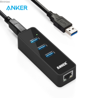 Anker ฮับ3.0 USB 3พอร์ตพร้อมตัวแปลงกิกะบิตอีเธอร์เน็ต RJ45กิ๊กกะบิตอีเธอร์เน็ทพอร์ตสำหรับ Windows XP,Vista,Win7/8,Mac OS ฯลฯ Meimiao