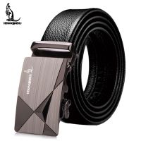 Kangaroo leather belt men leisure automatic belt buckle busi袋鼠皮带男士休闲自动扣皮带商务百搭自动扣学生成人腰带-mosi百货店