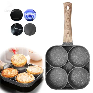 Frying Pan 4 Hole Egg Omelet Pancake Cooking Non Stick Square