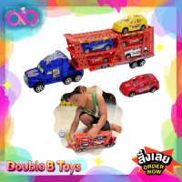 Double B Toys รถของเล่น รถฝาครอบ รถบรรทุกรถ รถขนรถ รถของเล่น รถเทรลเลอร์บรรทุกรถ รถเทรลเลอร์ขนรถ 6 คัน container truck 888-3