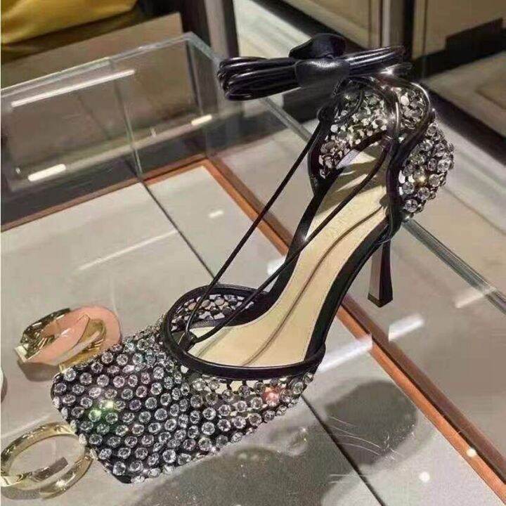 Green Satin Sandals | BILERO.COM.GR