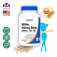 นูทรีคอสท์ สารสกัดถั่วขาว 6500 mg x 120 เม็ด ถั่วขาวสกัด Nutricost White Kidney Beans / กินร่วมกับ แอปเปิ้ลไซเดอร์ โครเมียม ซีแอลเอ การ์ซีเนีย ส้มแขก กรีนที แอล-อาร์จีนีน แอล-คาร์นิทีน โปรไบโอติก เฟส2