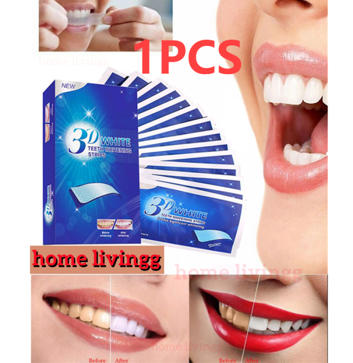 2PCS /28PCS 3D Teeth Whitening Strips Oral White Gel Hygiene Care Teeth ...