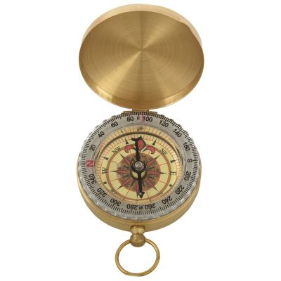 【☃】 Huilopker นาฬิกาเข็มทิศทองเหลืองสไตล์คลาสสิกสำหรับตั้งแคมป์