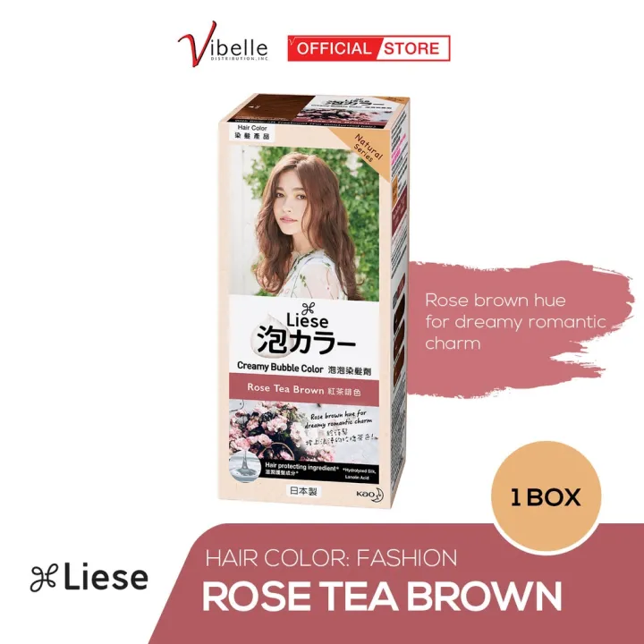 Liese Creamy Bubble Hair Color (Rose Tea Brown) Lazada PH