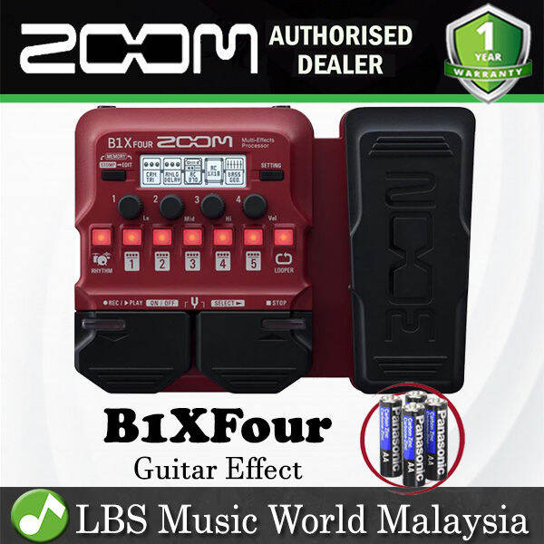 Zoom B1X FOUR Bass Multi Effects Processor with Expression Pedal