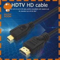 สายอะแดปเตอร์วิดีโอ Micro HDMI 1.5ม. สำหรับ4B ราสเบอร์รี่ Pi สายที่เข้ากันได้กับ HDMI ความละเอียด4K HD