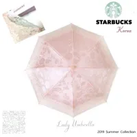 ROM ร่มกันแดด  ร่ม Starbucks Korea Dear Lady   2019 สีชมพูหวานแหว๋ว ร่มกันฝน  Umbrella