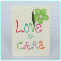 การ์ดวาเลนไทน์ Love&amp;Care ดอกแพงพวย DIY แฮนด์เมด การ์ด ของขวัญ (ขนาด L) Card Valentines Love &amp; Care flower watercress (size L)