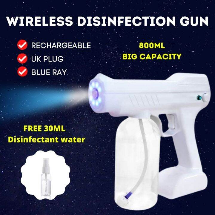 New Arrival 2600mAh 800ML Wireless Nano Spray Gun Blue Light Nano Steam