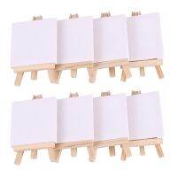 48Set Artists 5 Inch Mini Easel +3 Inch X3 Inch Mini Canvas Set Painting Craft DIY Drawing Small Table Easel Gift