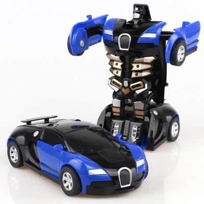 โมเดลหุ่นยนต์อนิเมะ2 In 1,โมเดลรถชนรถของขวัญสำหรับเด็กของเล่นแปลงร่างขนาดเล็ก2023