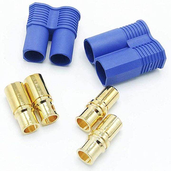 1/5 Pairs Ec8 Connector With 8mm Gold Bullet Plug Male Female Banana