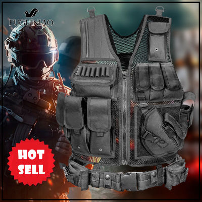 FUGUINIAO Military Molle Tactical Vest Assault Plate Carrier Tactical Vest CS Jungle Vest