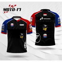 Jersey moto gp mandalika racing Team T-Shirt crew moto gp Short Sleeve free custom Name