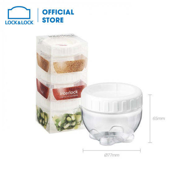 Bộ 3 hộp bảo quản Lock&Lock Interlock – 150ml- Màu trắng