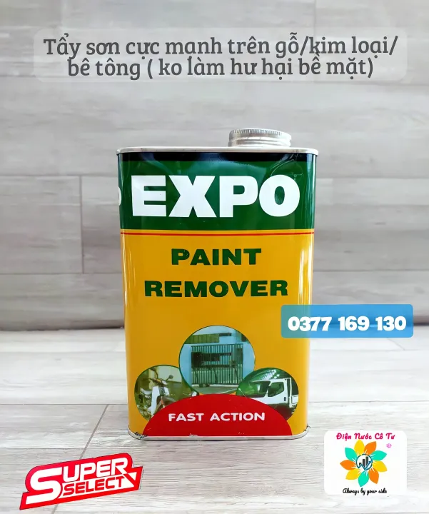 Nước tẩy sơn chất tẩy sơn cực mạnh Expo lon 925ml tẩy sơn cũ trên sàn