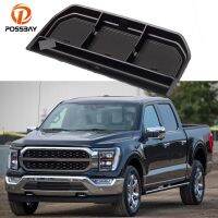 กล่องเก็บของแผงหน้าปัดรถยนต์สำหรับ F150ฟอร์ด F-150สีดำ2021 2022ที่เก็บตัวจัดการกล่องจัดเก็บกลางอุปกรณ์ทำความสะอาดภายใน