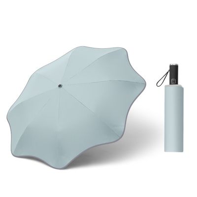 【CC】 New Round Umbrella Night Reflective Folding Anti-poke Glue Anti-wind