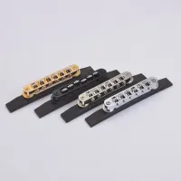 1 Set High Quality Tune-O-Matic Roller Saddle Bridge For LP SG Archtop Jazz Guitar With Ebony Base KR(Origin)