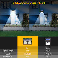 333LED Solar Light Outdoor 4Modes Motion Sensor Light Solar Lamp Powered Sunlight Waterproof for Garden Patio Luces Solares