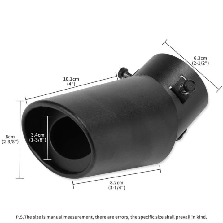 ปลายสแตนเลสท่อไอเสียท่อไอเสียท่อไอเสียด้านหลังรถยนต์แบบท่อไอเสียคอ63มม-อะไหล่แต่งโค้ง