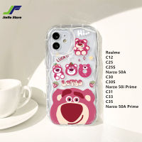 เคสโทรศัพท์มือถือชุดหมีและหมูน่ารัก JieFie สำหรับ Realme C12 50A/C25/C25S / Narzo 50A / C30 / C30S / Narzo 50i Prime / C31 / C33 / C35 / Narzo เคสป้องกันการกระแทกพิเศษ