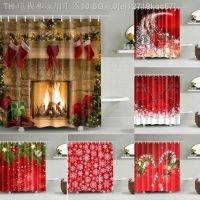 【CW】✒✌✷  Shower Curtain Claus Polyester Fabric