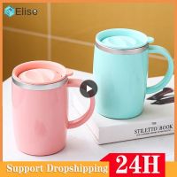 Portable Water Mug Heat Insulation Stainless Steel Metal Drinking Mugs Reusable Leak-proof Coffee Mug Double-layer Tea Cup 500ml