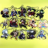 【CW】Game BLAZBLUE Keychain Figure Doll Ragna The BloodEdge Jin Kisaragi LITCHI Noel Vermillion Acrylic Keyring Bag Pendant for Gift