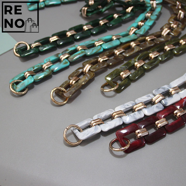 ผู้หญิง-อะคริลิคเรซิ่น-chain-lady-สีเรซิ่น-handmade-ที่ถอดออกได้หนาสายคล้องไหล่-เรซิ่นสายคล้องไหล่ตกแต่งโซ่-กระเป๋าถือรักแร้กระเป๋าไหล