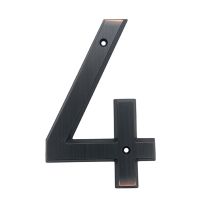 【LZ】☄  15cm Big 3D Modern House Number Door Home Address Numbers for House Digital Door Outdoor Sign 6 Inch.  4 Aged Bronze