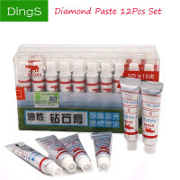 12pcs W0.5 ~40 Oily diamond abrasive paste for polishing and lubricating glass ceramic metal alloy grinding tools