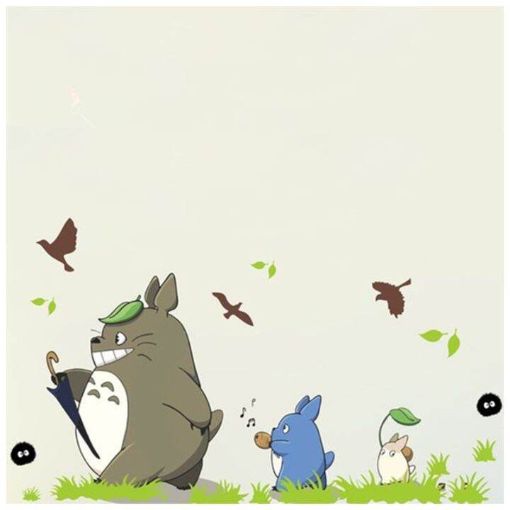 หรูหราตลก-totoro-การ์ตูนกำแพง-d-ecals-3d-ไวนิลภาพจิตรกรรมฝาผนังสติกเกอร์ห้องเด็กเนอสเซอรี่ตกแต่งอะนิเมะโปสเตอร์วอลล์เปเปอร์90x60เซนติเมตร3รูปแบบ