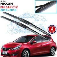 สำหรับ Nissan Pulsar C12 2013 ~ 2016ตะขอโมเดลยุโรปที่ปัดน้ำฝนกระจกหน้าอุปกรณ์เสริมรถยนต์สติกเกอร์ใบพัดไม้เช็ดรถ
