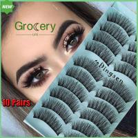 GROCERY LIFE ผู้หญิง ปุย Pure Hanmdade Super Soft ยาวธรรมชาติ เครื่องมือต่อขนตา ขนมิงค์ 3D Faux ขนตาปลอม