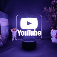 Aesthetic Logo Lamp Perfect Live Streaming Room Decoration PC Desk Backlight Youtube Online Game Tabletop Light Birthday Gift Night Lights