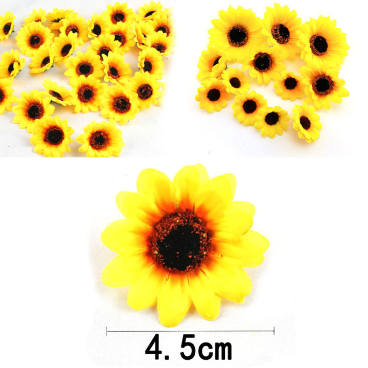 qkkqla-10pcs-silk-sunflower-artificial-fake-daisy-flower-head-for-diy-wedding-box-decoration-headmade-home-accessories-flowers