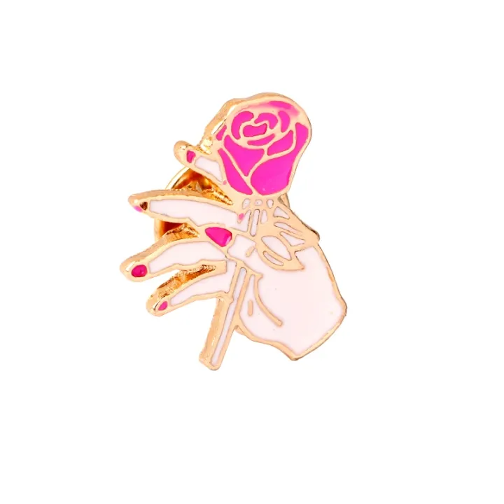 pink-enamel-pins-badge-for-clothes-colorful-cartoon-brooches-rose-mouth-carnation-mom-heart-birthday-gift