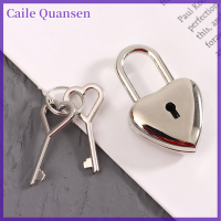 Caile 1set Heart Shape padlock มินิกระเป๋าเดินทางฮาร์ดแวร์ล็อคกุญแจสำหรับเดินทางเครื่องประดับกล่องไดอารี่หนังสือกระเป๋าเดินทาง