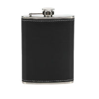 8 oz Portable Stainless Steel Hip Flask Flagon Whiskey Wine Pot Leather Cover Bottle Funnel Travel Tour Drinkware Wine Cup