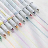 CATHY ปากกาเรืองแสงไฮไลต์ปากกามาร์กเกอร์สีสำหรับสมุดโน๊ตเครื่องเขียนสมุดบันทึกนักเรียนของขวัญหมึกสี
