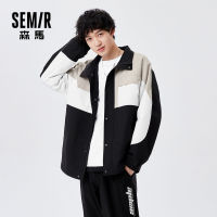 SEMIR เสื้อแจ็คเก็ตผู้ชาย,แจ็คเก็ตสีสันสดใสทันสมัยสำหรับฤดูใบไม้ผลิและฤดูใบไม้ร่วงเสื้อทรงหลวมอินเทรนด์สไตล์อเมริกันใหม่ปี2021