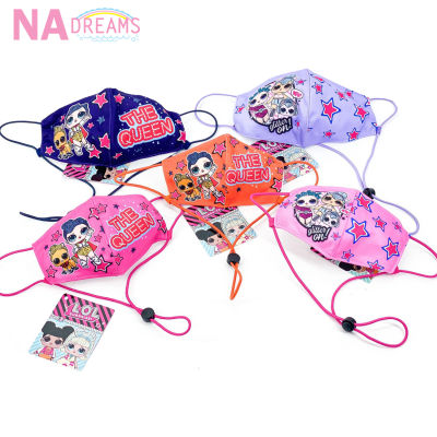 NADreams หน้ากากผ้า กันน้ำ 3 ชั้น มีสายคล้องคอ ลายแอลโอแอล L.O.L Surprise!