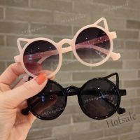 【hot sale】♝✵☫ D03 Children cat ears sunglasses fashion cute baby girls Round glasses Outdoor UV protection boys glasses  beach Eyewear