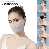 LOOGDEEL UV Sun Protection Ice Silk Face Mask Men Women Hunting Cycling Running Sports Mask Scarf Adjustable Breathable Bandana